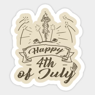4th of July Fireworks Design 1 Sticker